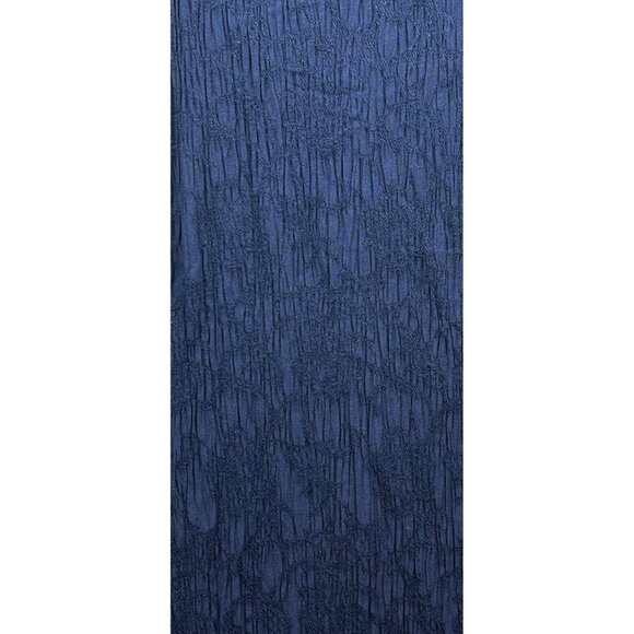 Connected Apparel Navy Crinkle Timeless Textured Minimalism Maxi‎ Dress Sz 10 - Picture 4 of 8